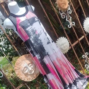 Piccadilly New Abstract Print Sleeveless Dress Small, New